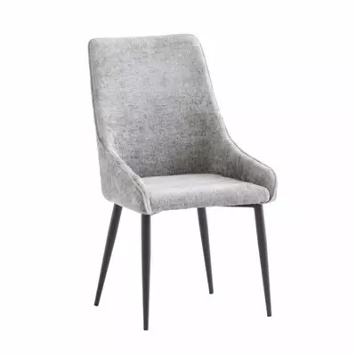 Mallerie Dining Chair - Grey Boucle Fabric